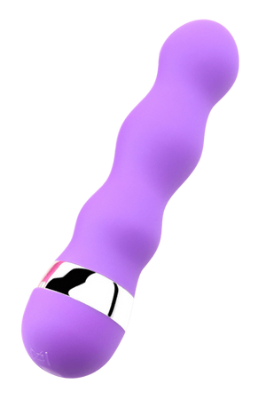 Mini Vibromasseur violet ondulés Pocket Pleasure 1 dosette de lubrifiant - Pocket Pleasure