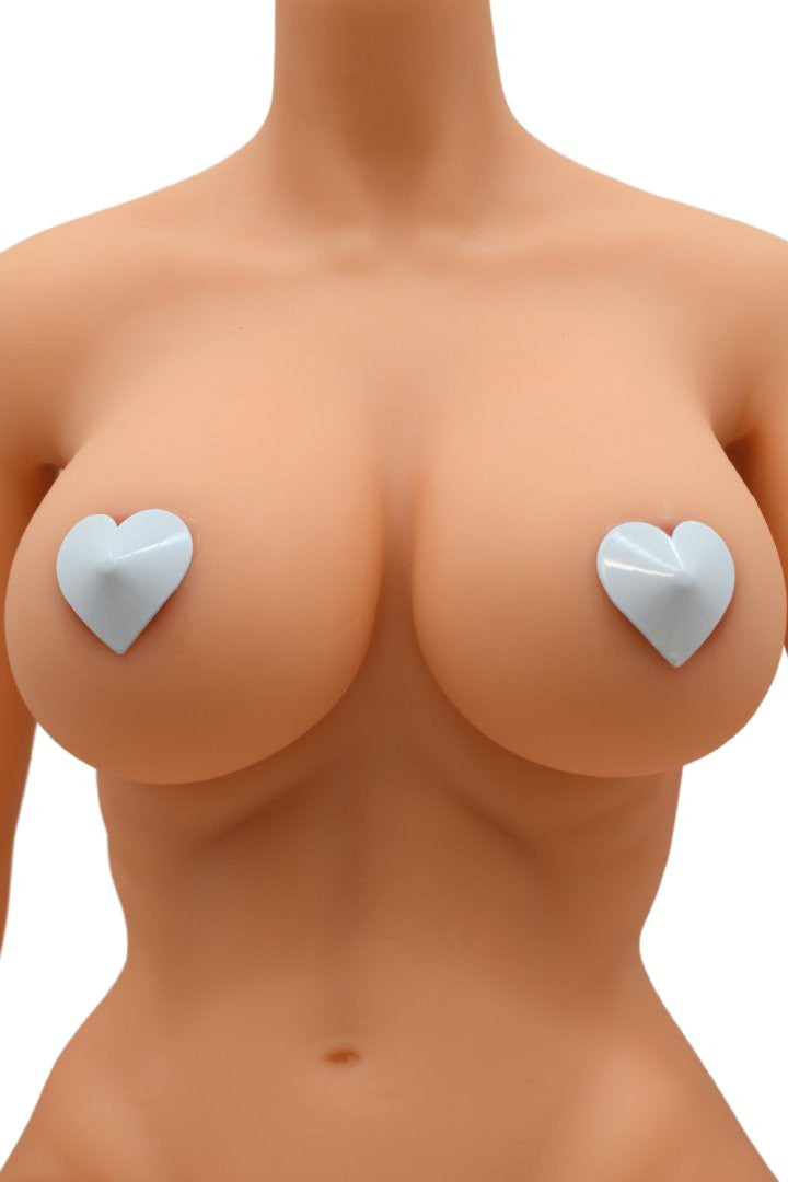 Nipple Métal blanc Cache tétons cœur - Be Lily Accessories