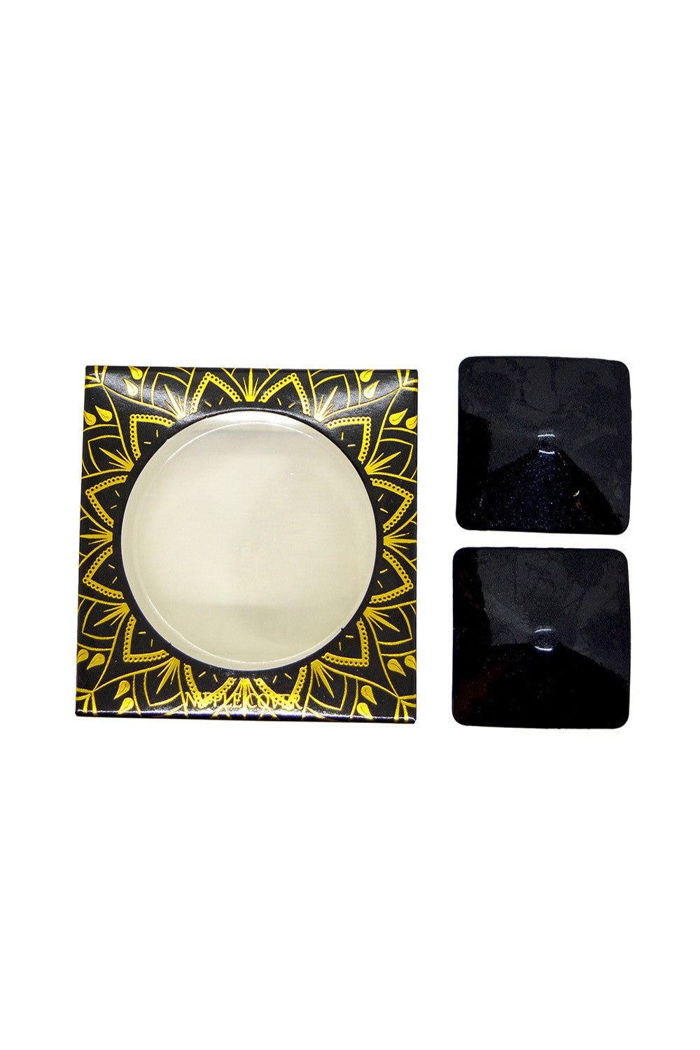 Nipple Métal noir Cache tétons carré - Be Lily Accessories