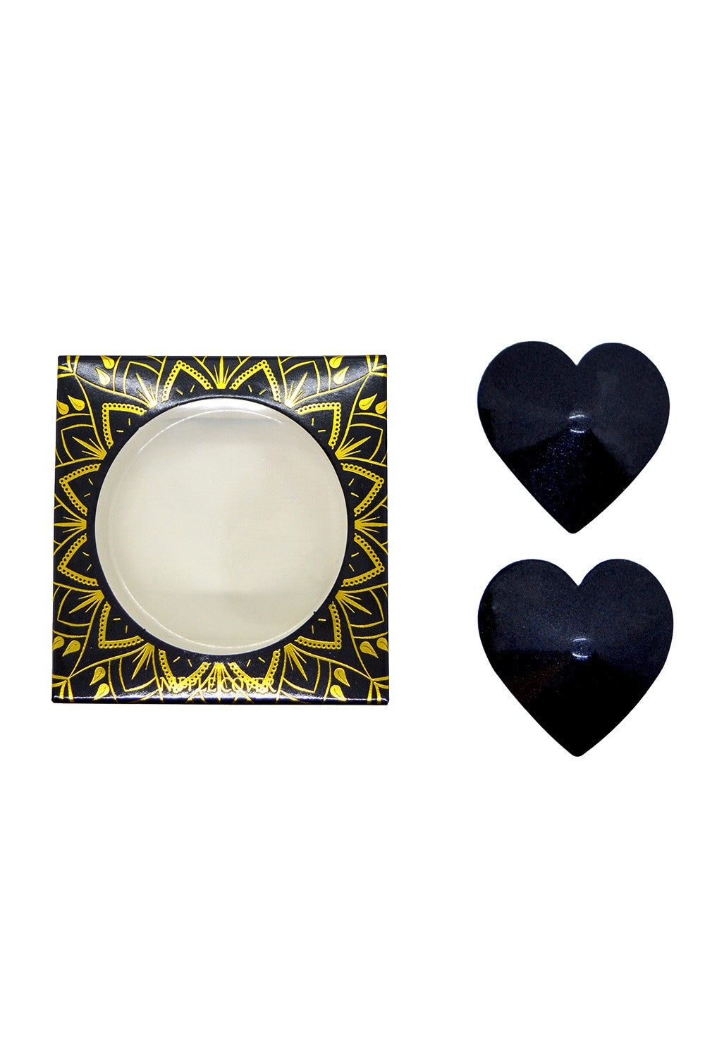 Nipple Métal noir Cache tétons cœur - Be Lily Accessories