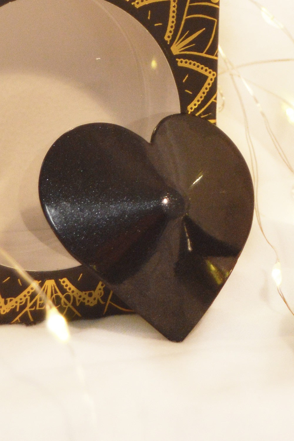 Nipple Métal noir Cache tétons cœur - Be Lily Accessories