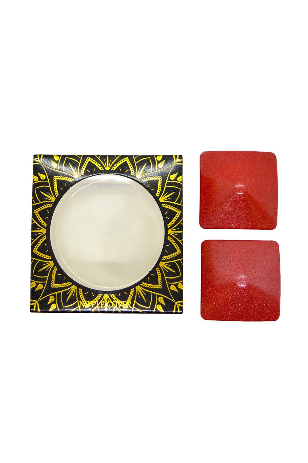 Nipple Métal rouge Cache tétons carré - Be Lily Accessories