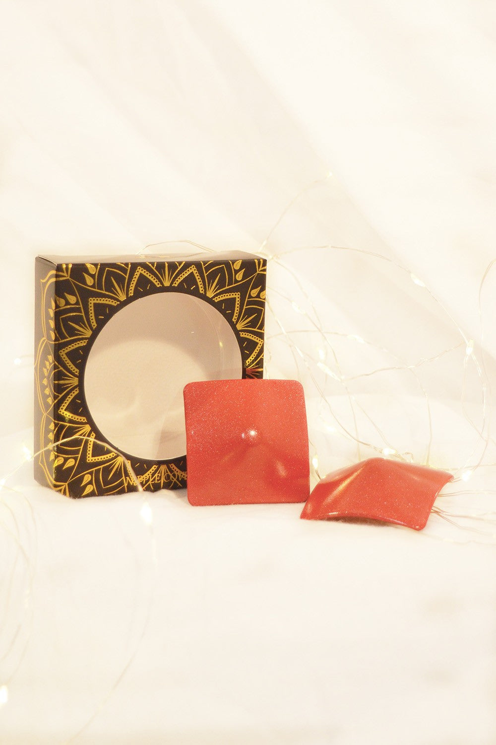 Nipple Métal rouge Cache tétons carré - Be Lily Accessories
