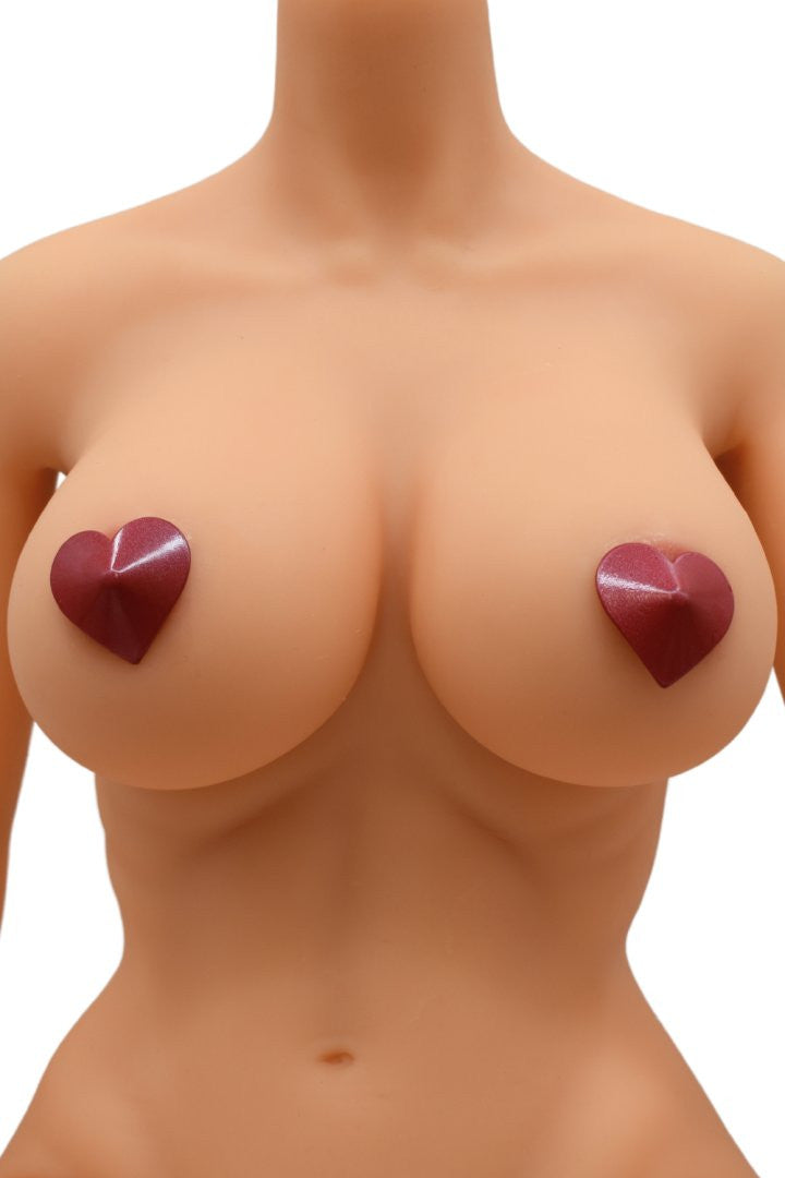Nipple Métal rouge Cache tétons cœur - Be Lily Accessories