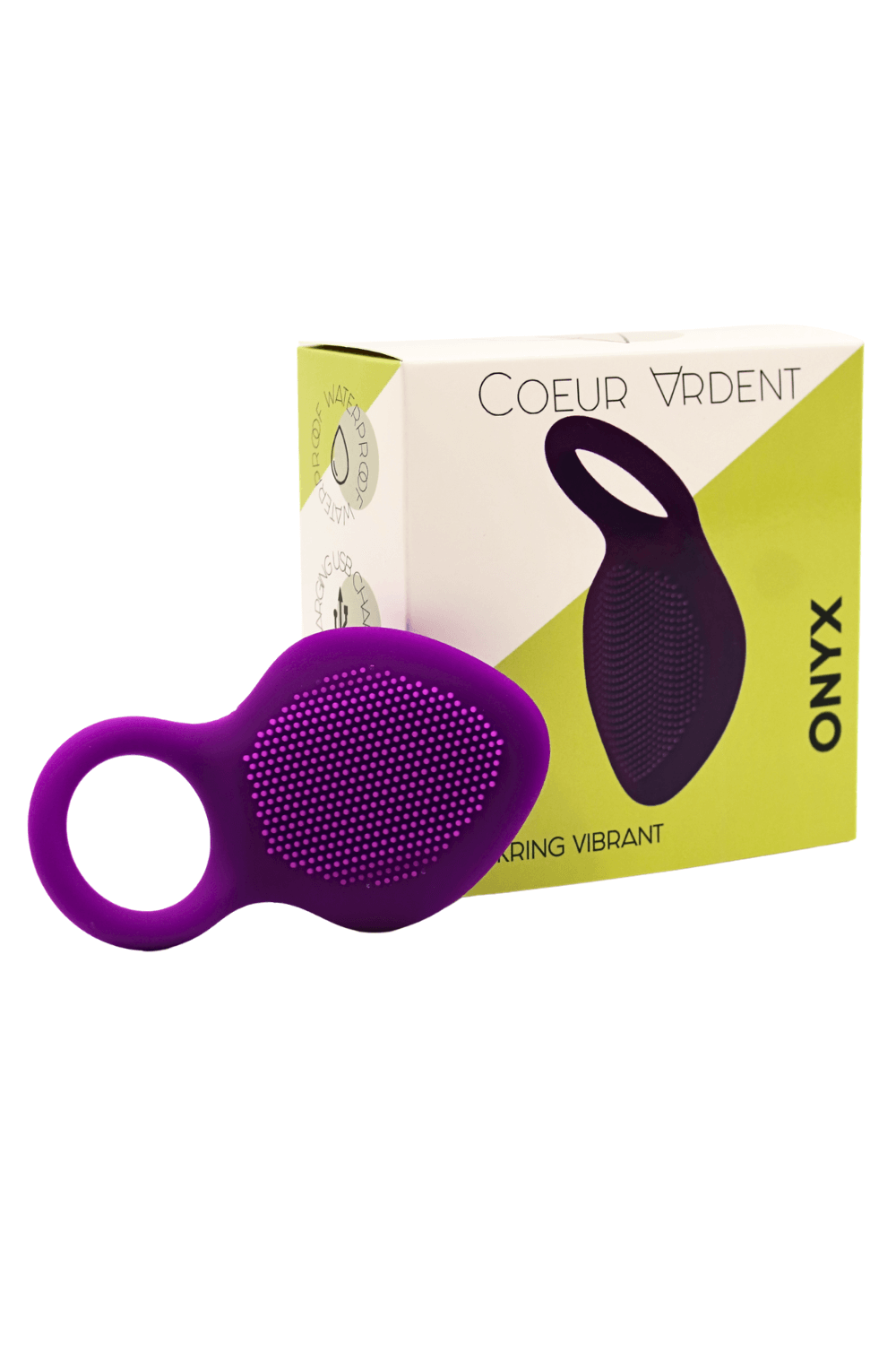 ONYX – Cockring Vibrant Rechargeable USB - Coeur Ardent