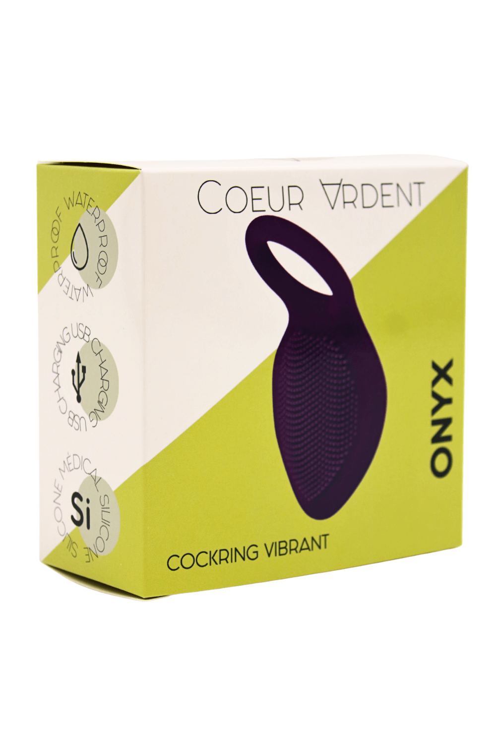 ONYX – Cockring Vibrant Rechargeable USB - Coeur Ardent