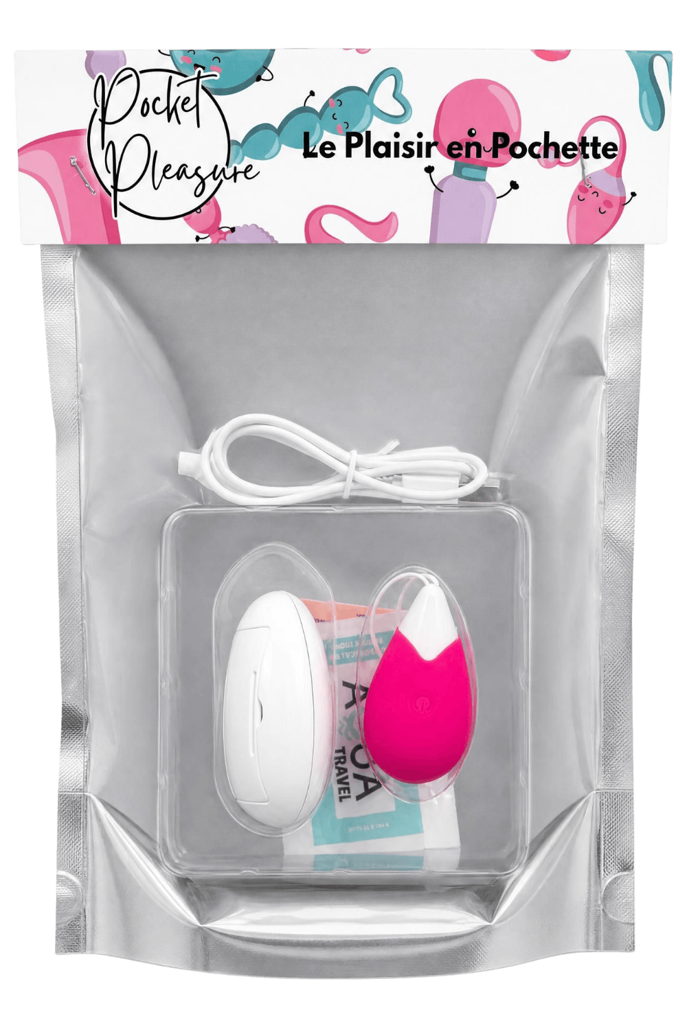 Œuf Vibrant Télécommandé 10 Modes Fuchsia 1 dosette de lubrifiant — Pocket Pleasure