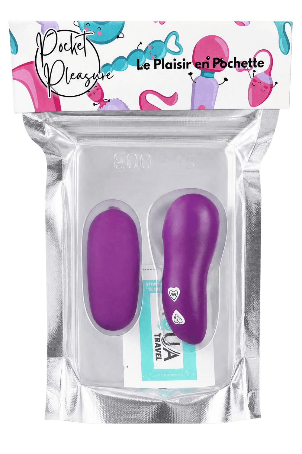 Œuf Vibrant Télécommandé 7 Vitesses Violet 1 dosette de lubrifiant — Pocket Pleasure
