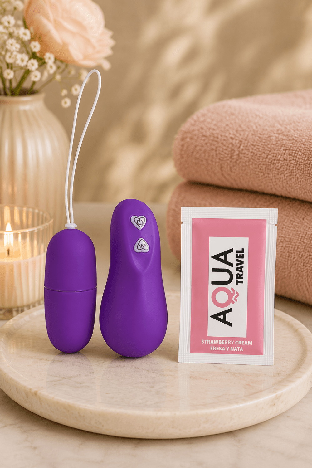 Œuf Vibrant Télécommandé 7 Vitesses Violet 1 dosette de lubrifiant — Pocket Pleasure