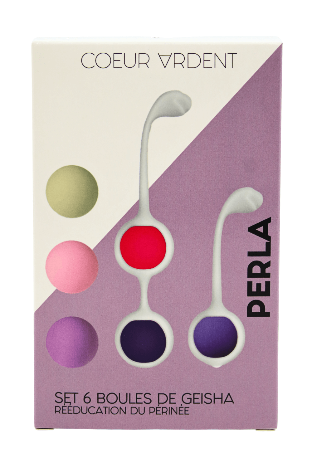 PERLA – Set de 6 Boules de Geisha Progressives - Coeur Ardent