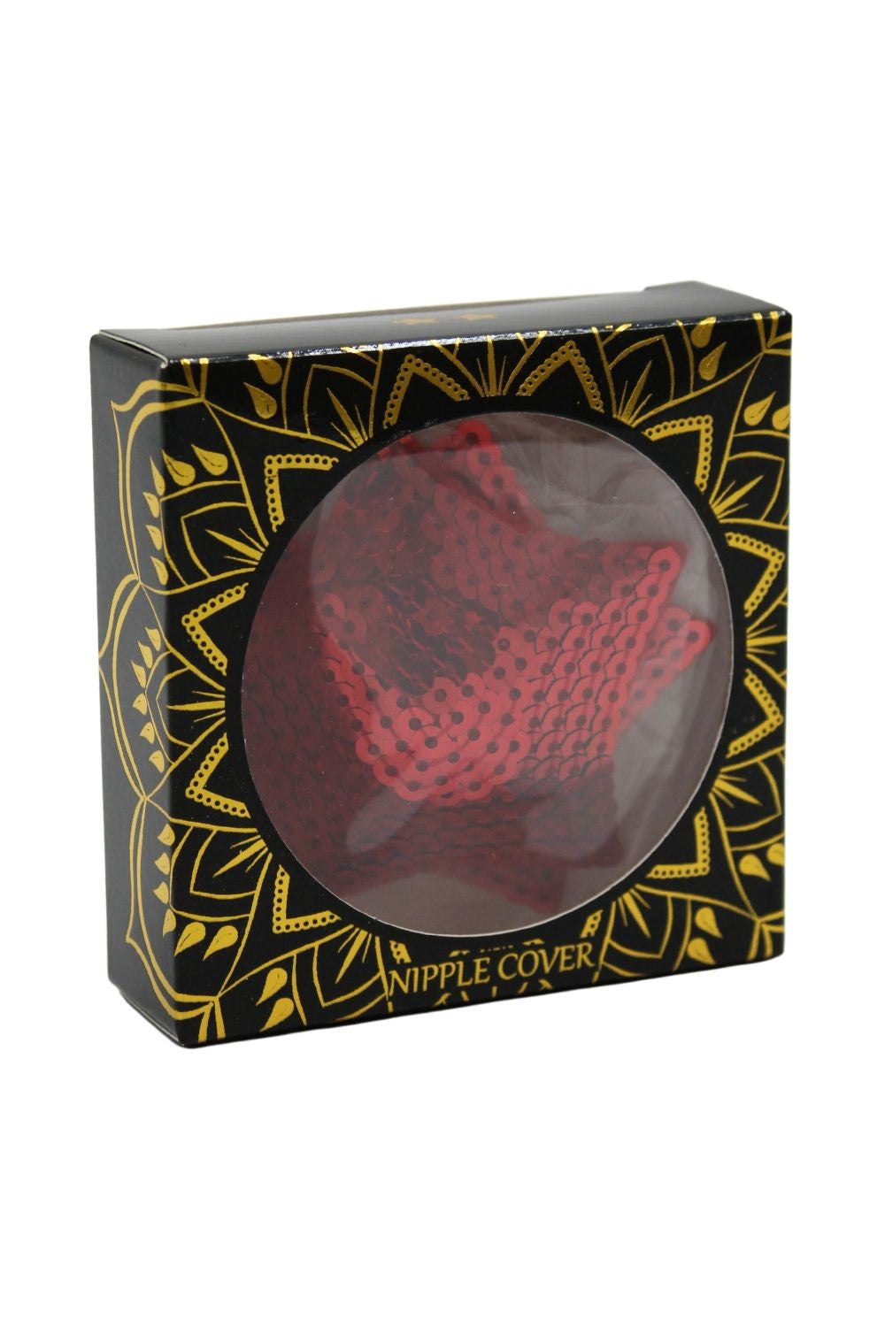 Paire de cache tétons adhésifs étoile pailletée sequin rouge - Be Lily Accessories