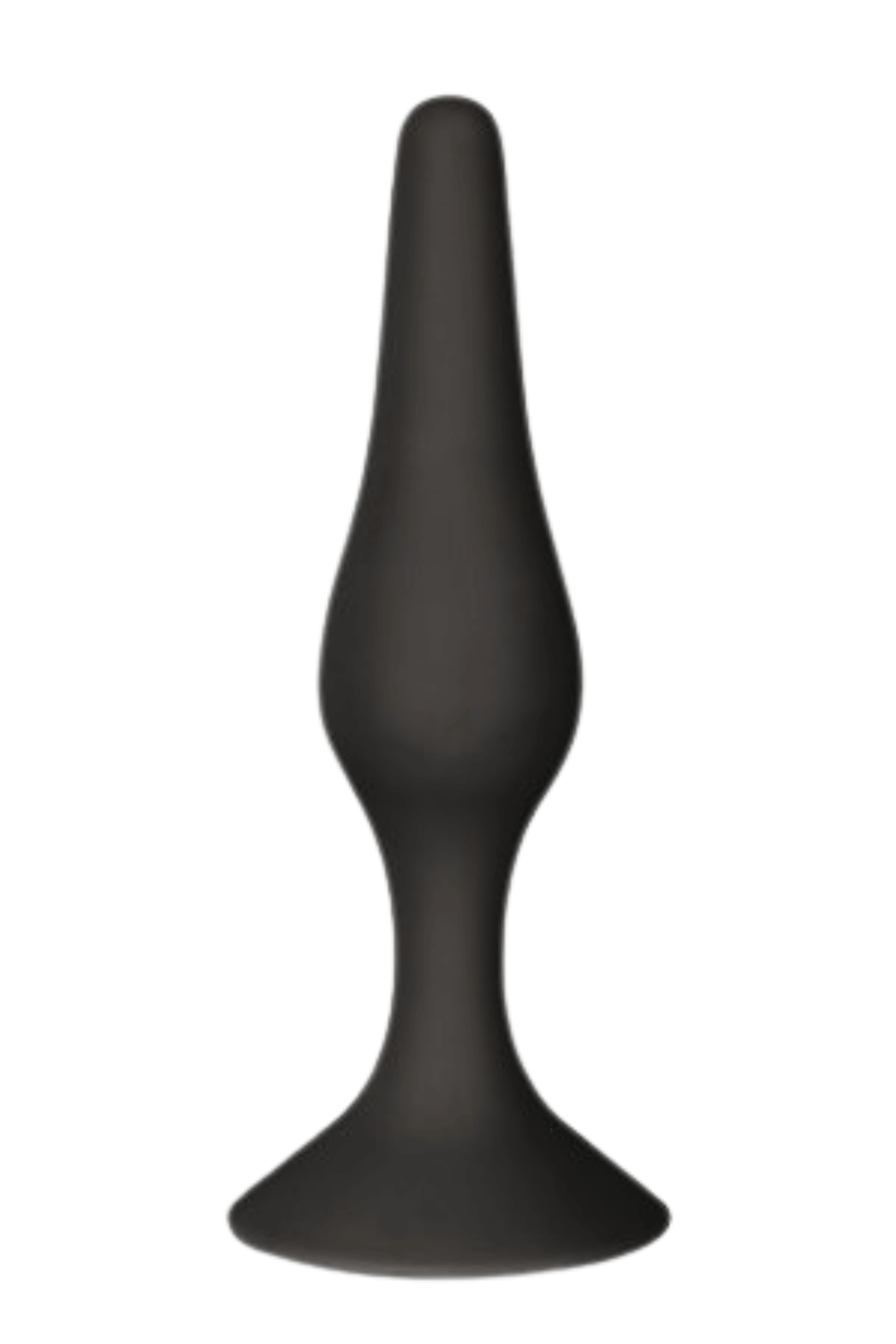 Plug Anal Noir en Silicone M avec Ventouse Taille M 11,3 cm Pocket Pleasure 1 dosette de lubrifiant - Pocket Pleasure