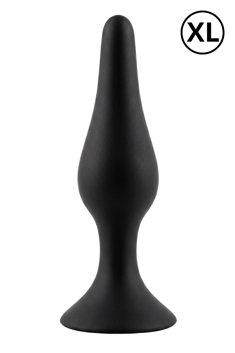Plug Anal Noir en Silicone XL avec Ventouse Taille XL 15 cm Pocket Pleasure 1 dosette de lubrifiant - Pocket Plaesure