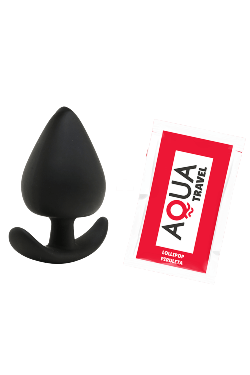 Plug Anal Silicone Noir XS Pocket Pleasure 1 dosette de lubrifiant - Pocket Pleasure