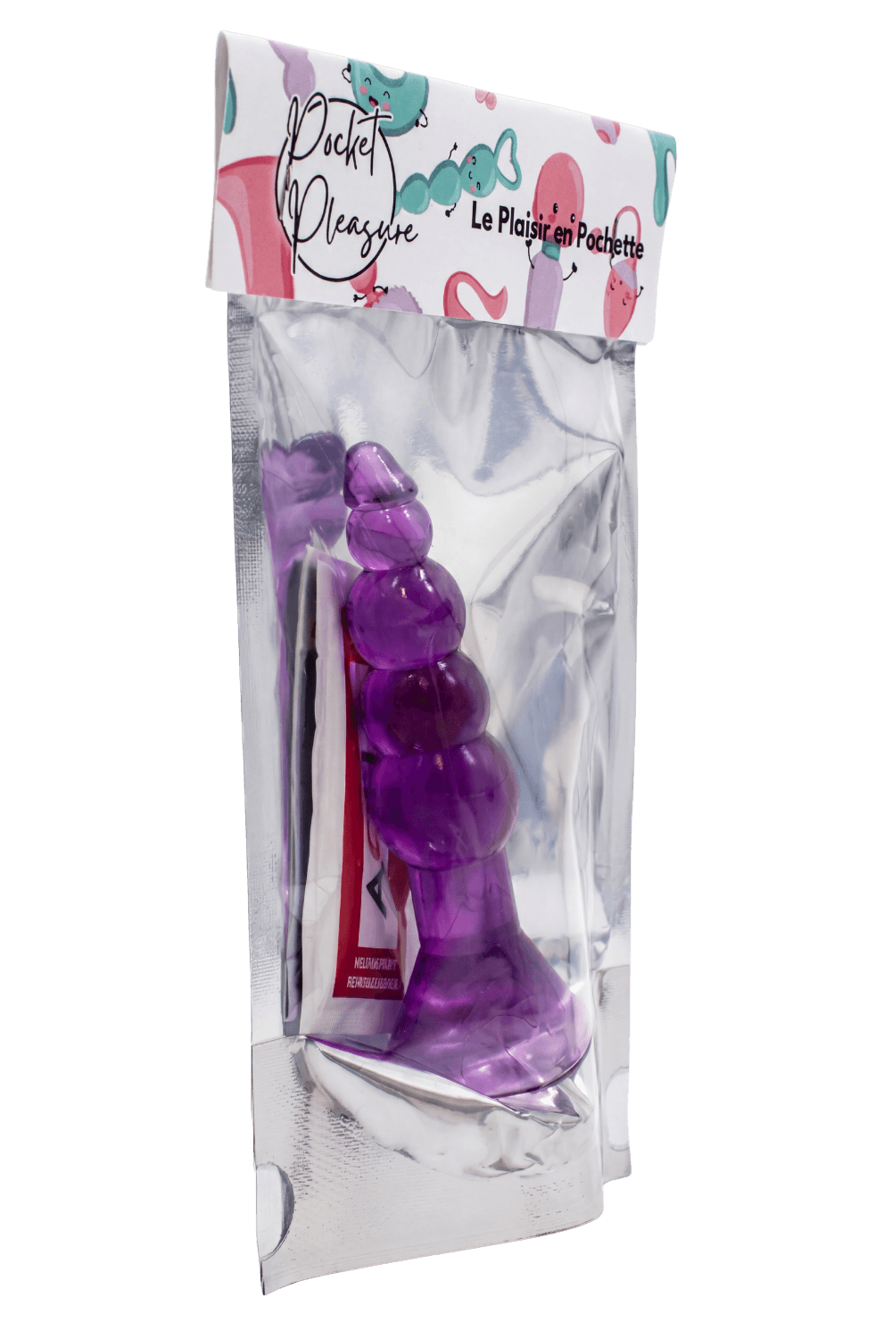 Plug Anal Ventouse Boules Jelly 11 cm Pocket Pleasure 1 dosette lubrifiant - Pocket Pleasure