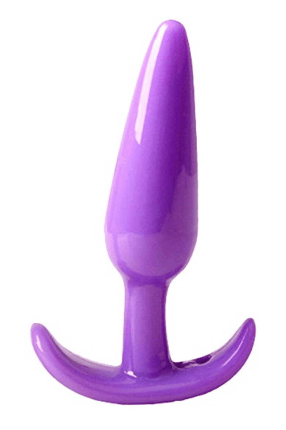 Plug anal violet souple base évasée Pocket Pleasure 1 dosette de lubrifiant - Pocket Pleasure
