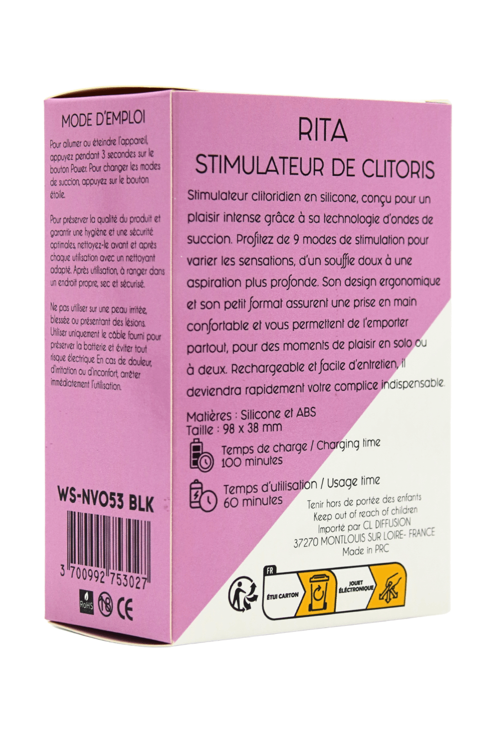 RITA – Stimulateur Clitoridien à Ondes de Succion - Coeur Ardent