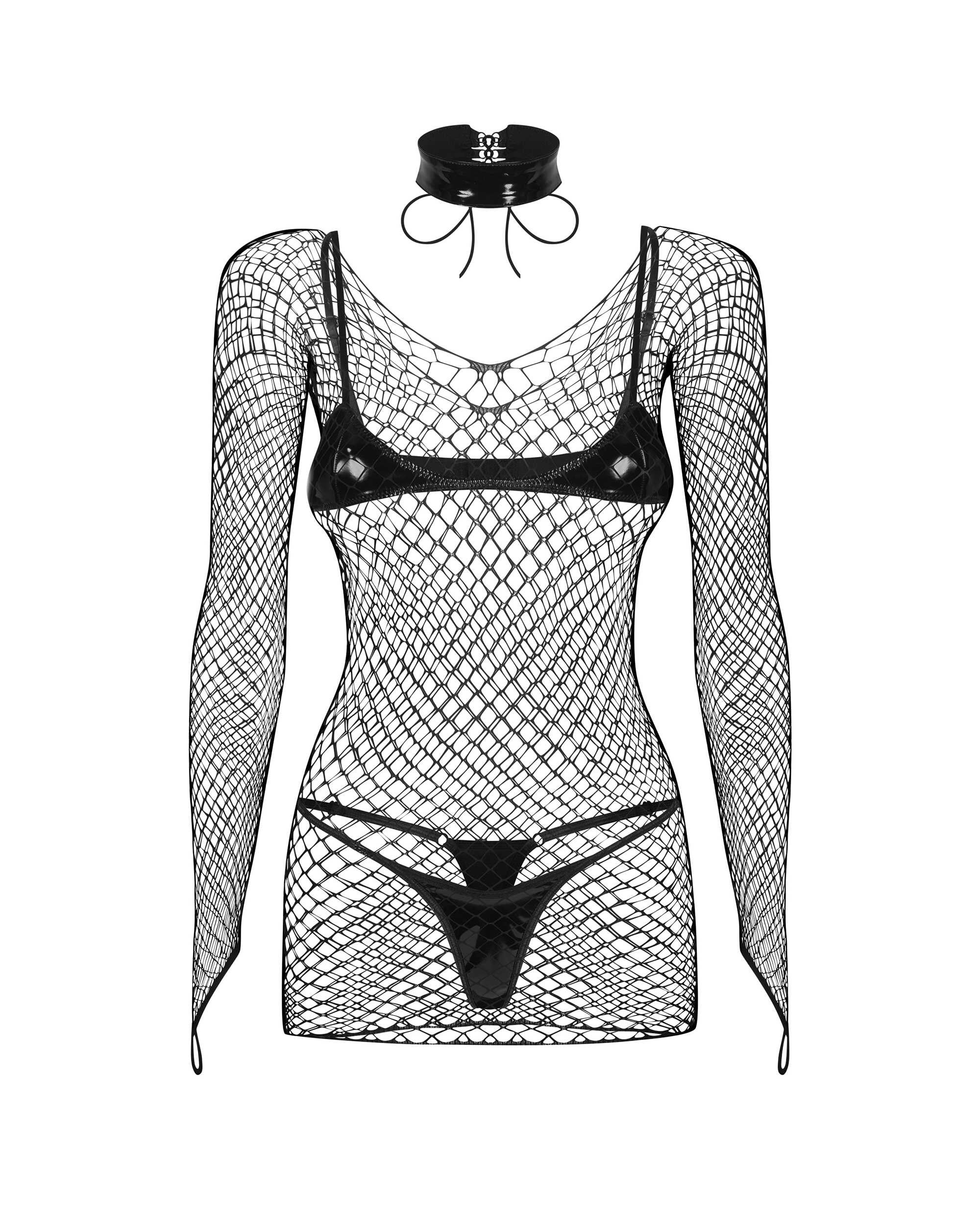 Sashalla ensemble de lingerie 4 pièces - Noir - Obsessive