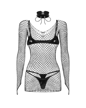 Sashalla ensemble de lingerie 4 pièces - Noir - Obsessive