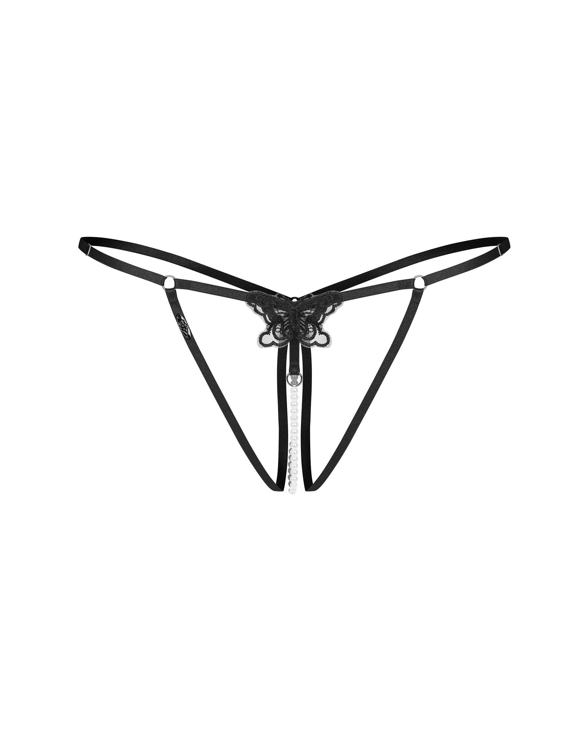 Selisme string ouvert noir - Obsessive