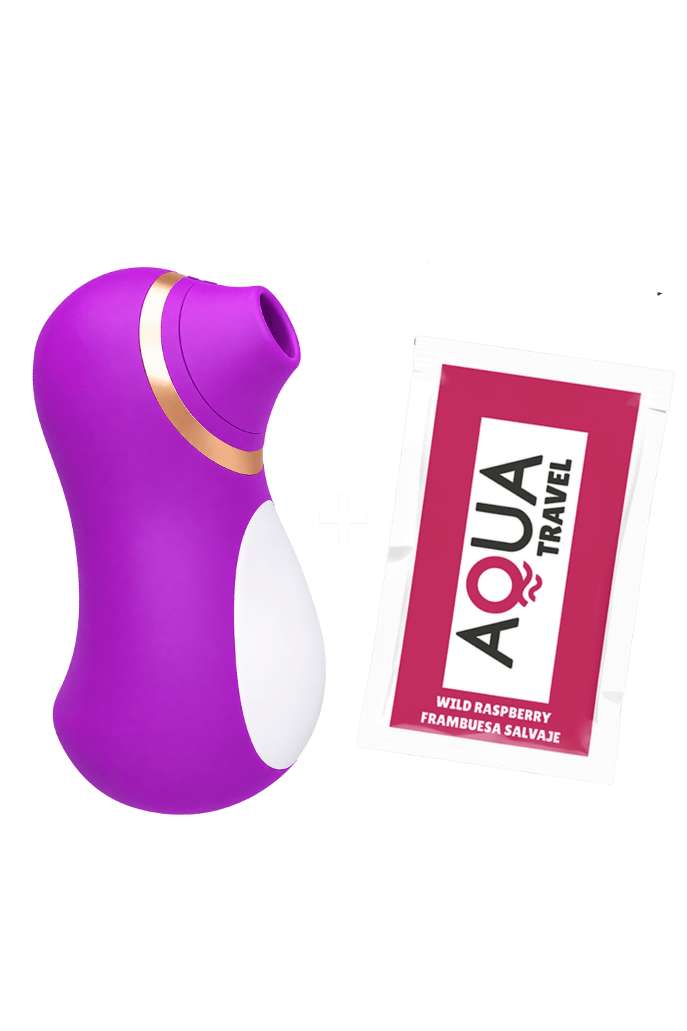 Stimulateur Clitoridien Pingouin à Langue Fuchsia 1 dosette de lubrifiant — Pocket Pleasure