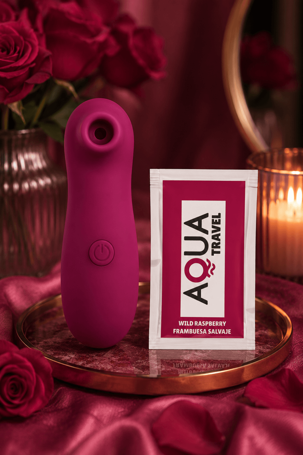 Stimulateur Clitoridien Sans Contact Violet 1 dosette de lubrifiant — Pocket Pleasure
