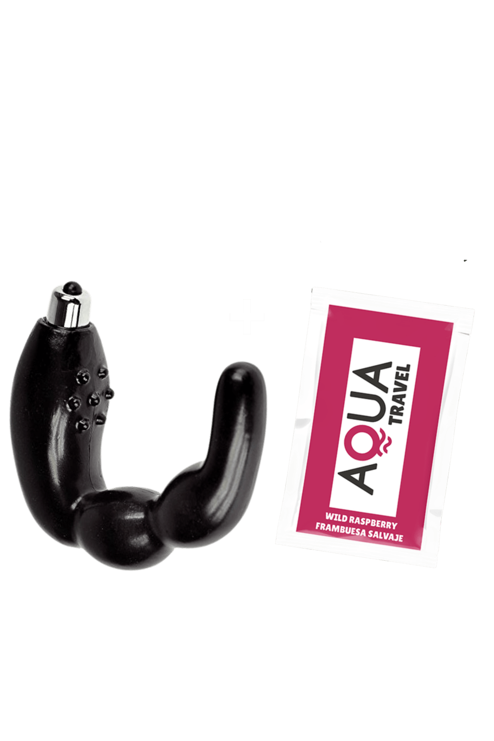 Stimulateur de Prostate Vibrant Noir 1 dosette lubrifiant — Pocket Pleasure