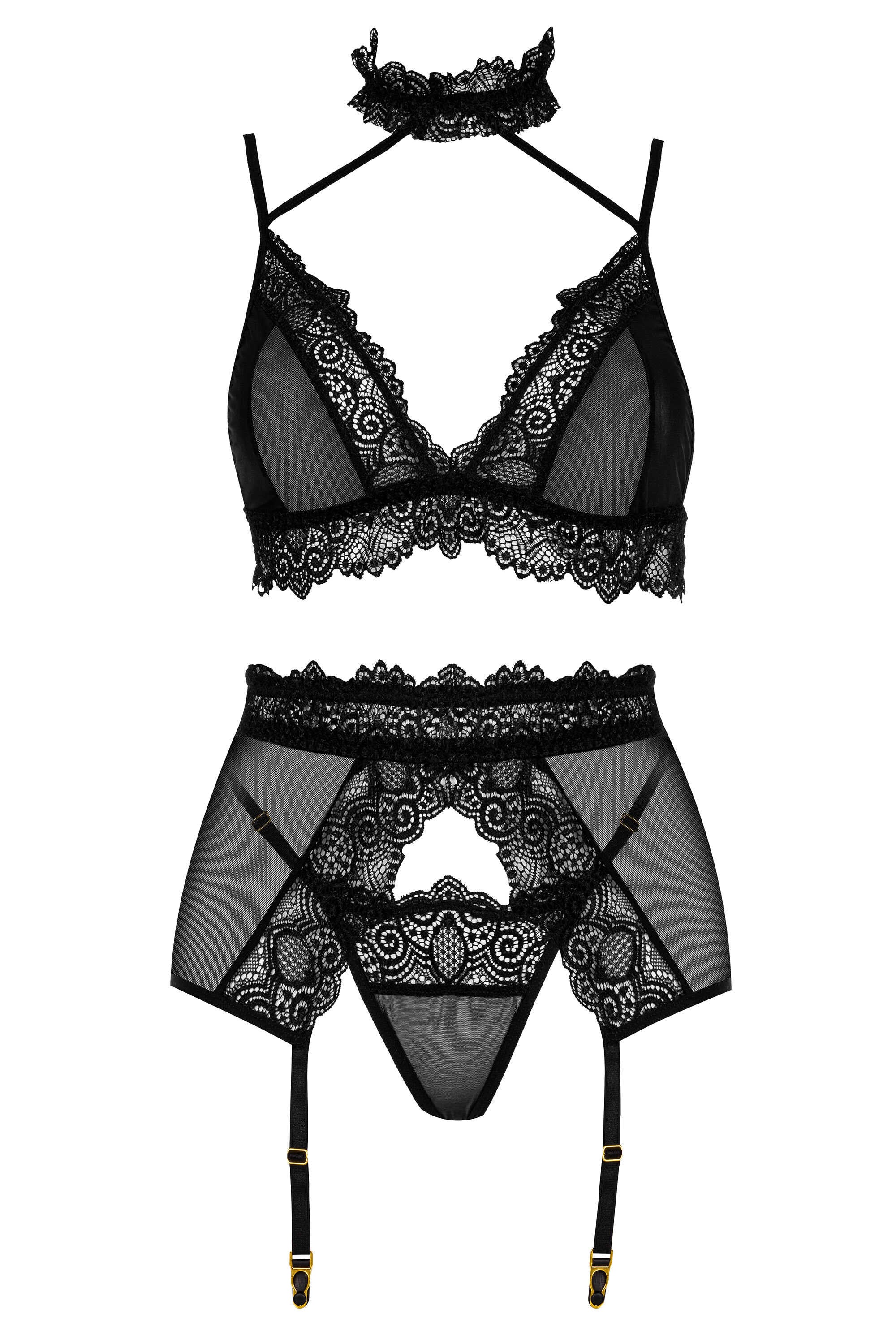 Velvet sin ensemble lingerie Noir - Beauty Night