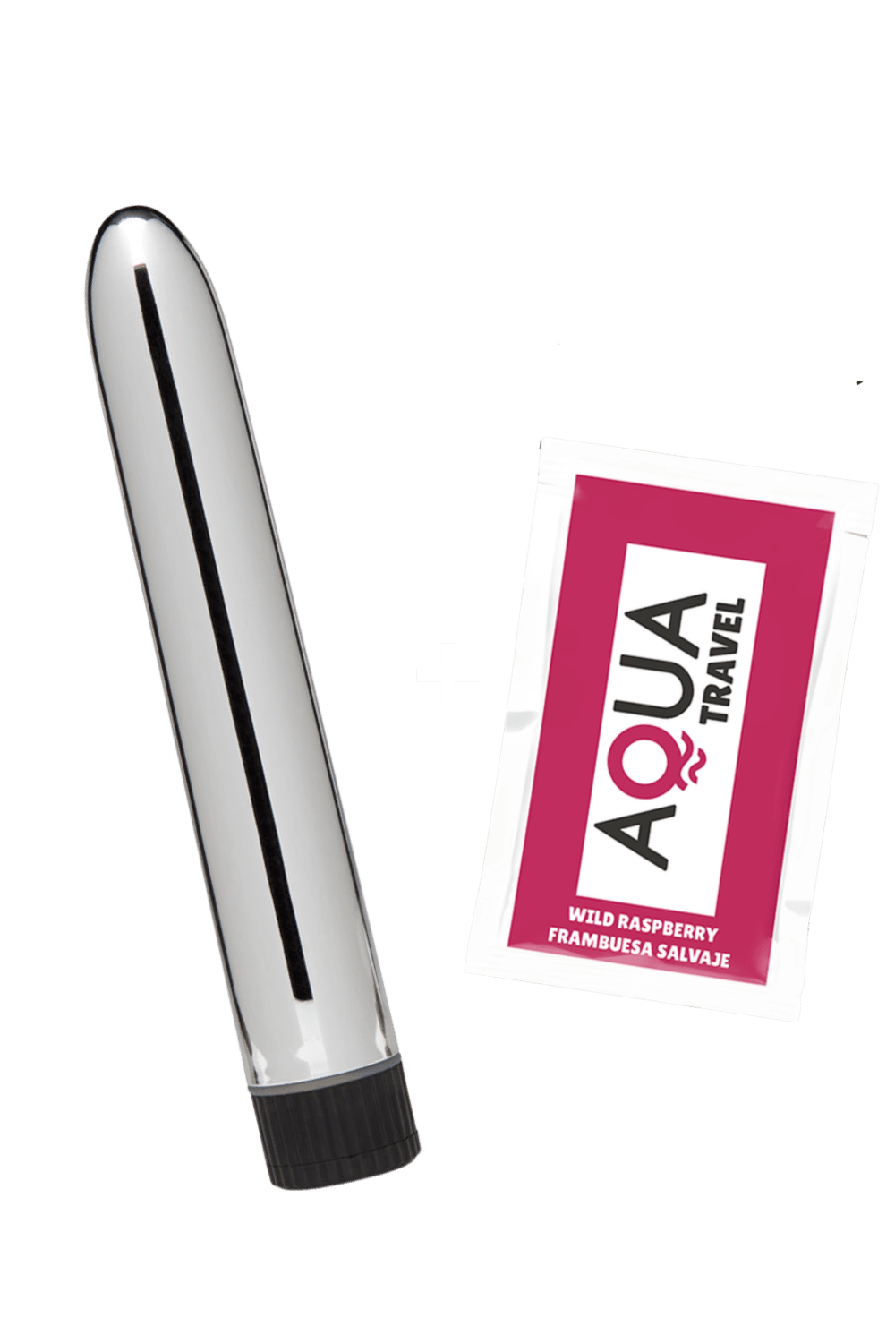 Vibromasseur Classique Argenté 1 dosette de lubrifiant — Pocket Pleasure