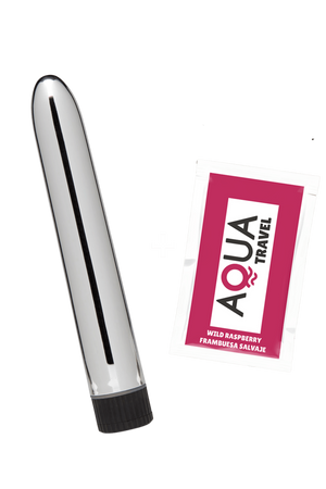 Vibromasseur Classique Argenté 1 dosette de lubrifiant — Pocket Pleasure