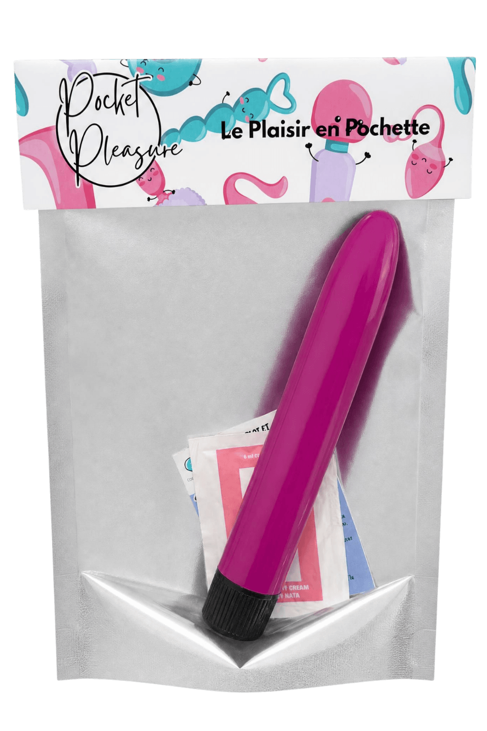 Vibromasseur Classique Violet 1 dosette de lubrifiant — Pocket Pleasure