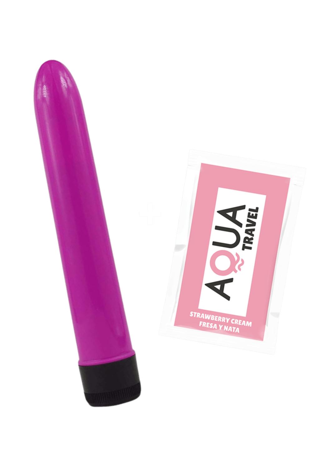 Vibromasseur Classique Violet 1 dosette de lubrifiant — Pocket Pleasure