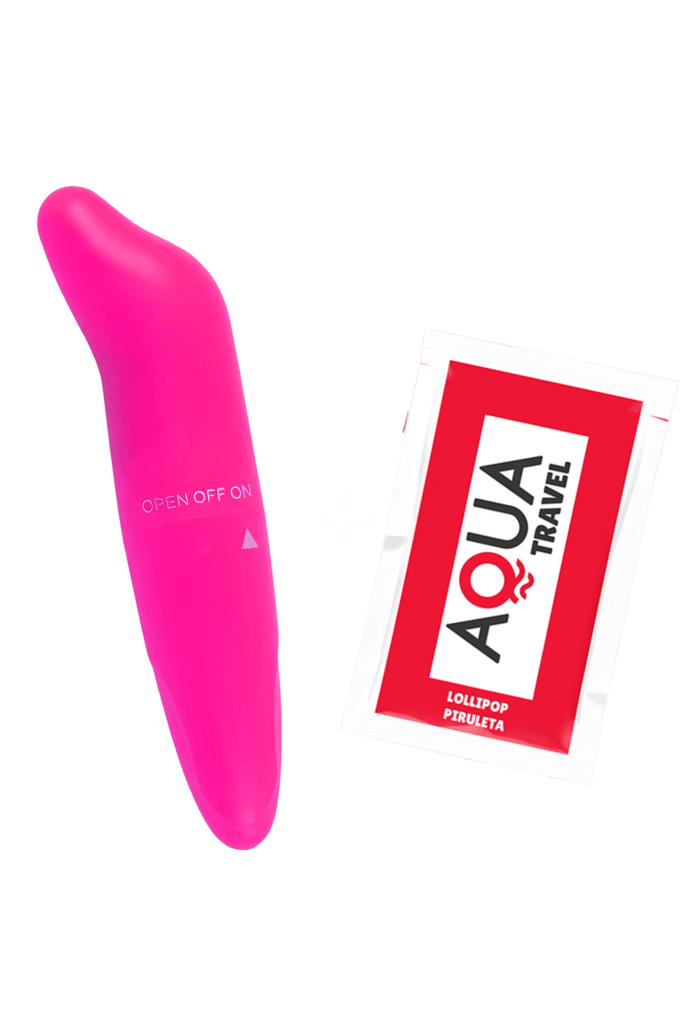 Vibromasseur Tête Incurvée Rose 1 dosette de lubrifiant — Pocket Pleasure