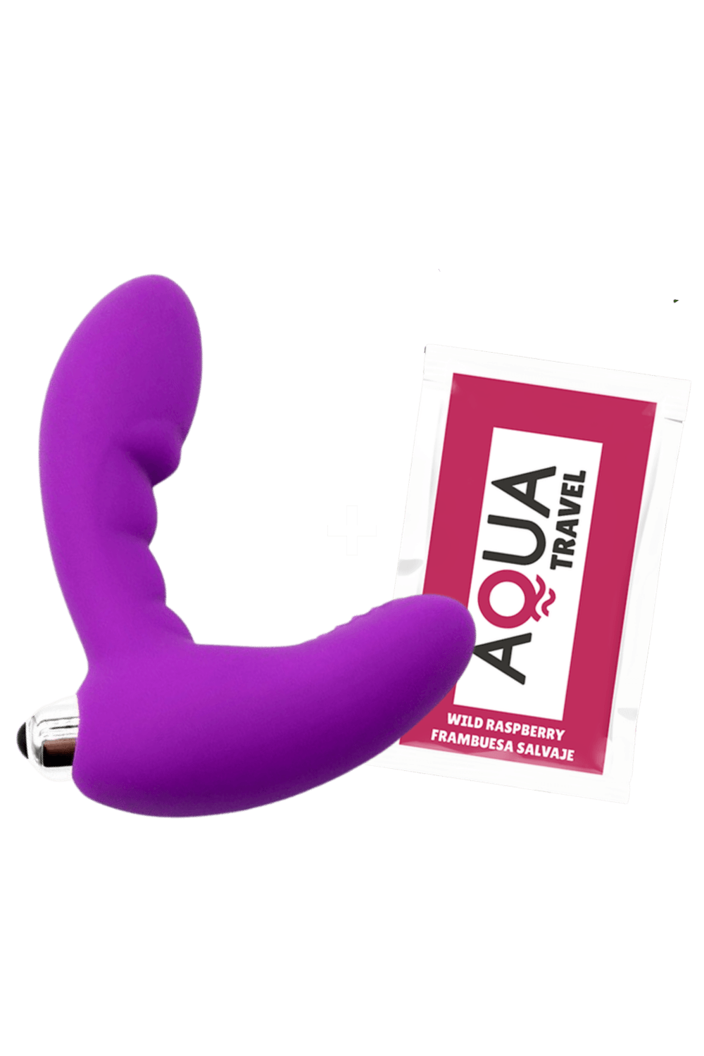 Vibromasseur anal violet stimulateur de prostate Pocket Pleasure 1 dosette lubrifiant -Pocket Pleasure