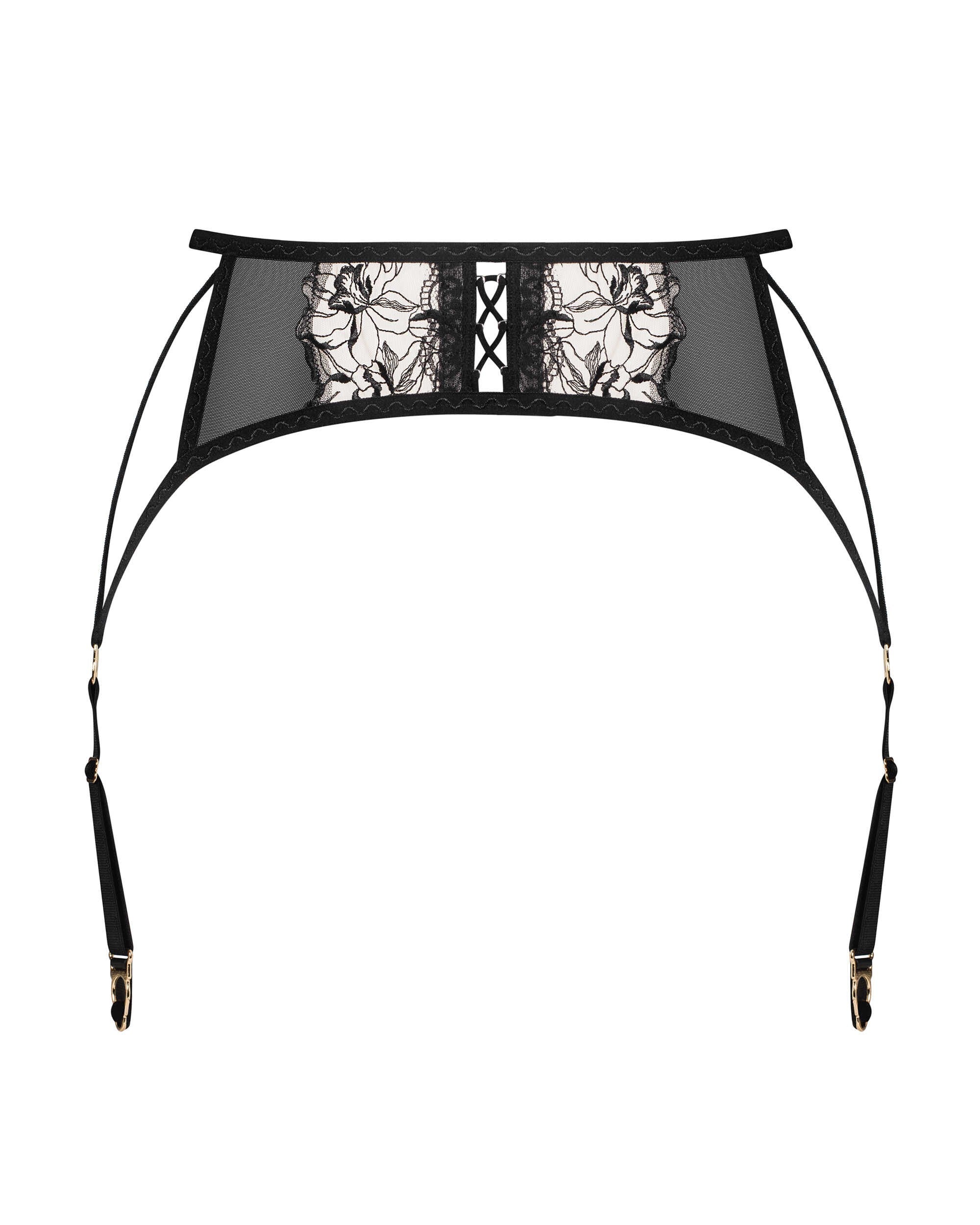 Vila blanes porte-jarretelles - Noir - Obsessive