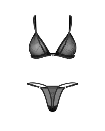 Wet Me ensemble 2 pièces noir - Obsessive