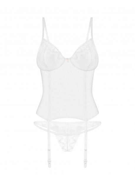 Alissium ensemble corset et string - Blancs