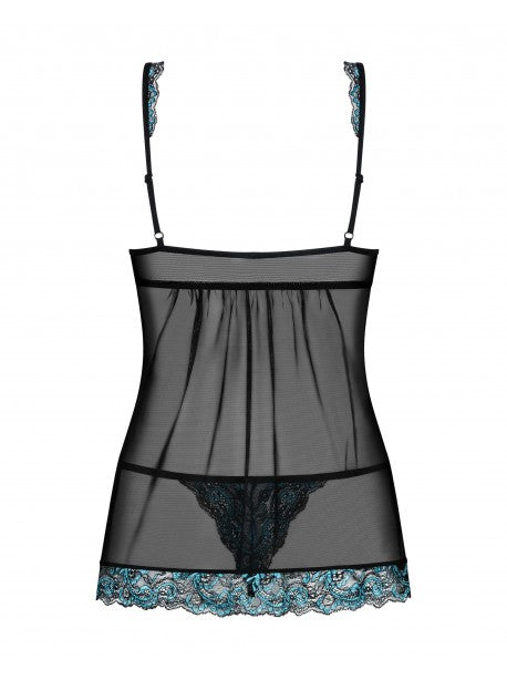 Amanta Babydoll - Noir et Turquoise