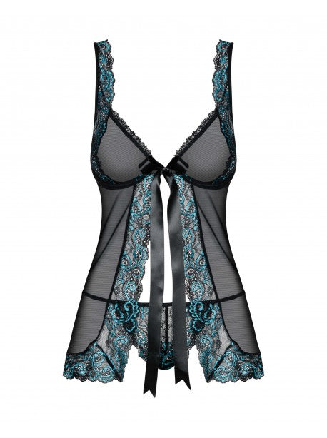 Amanta Babydoll - Noir et Turquoise