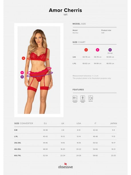 Amor Cherris ensemble 3 pièces - Rouge