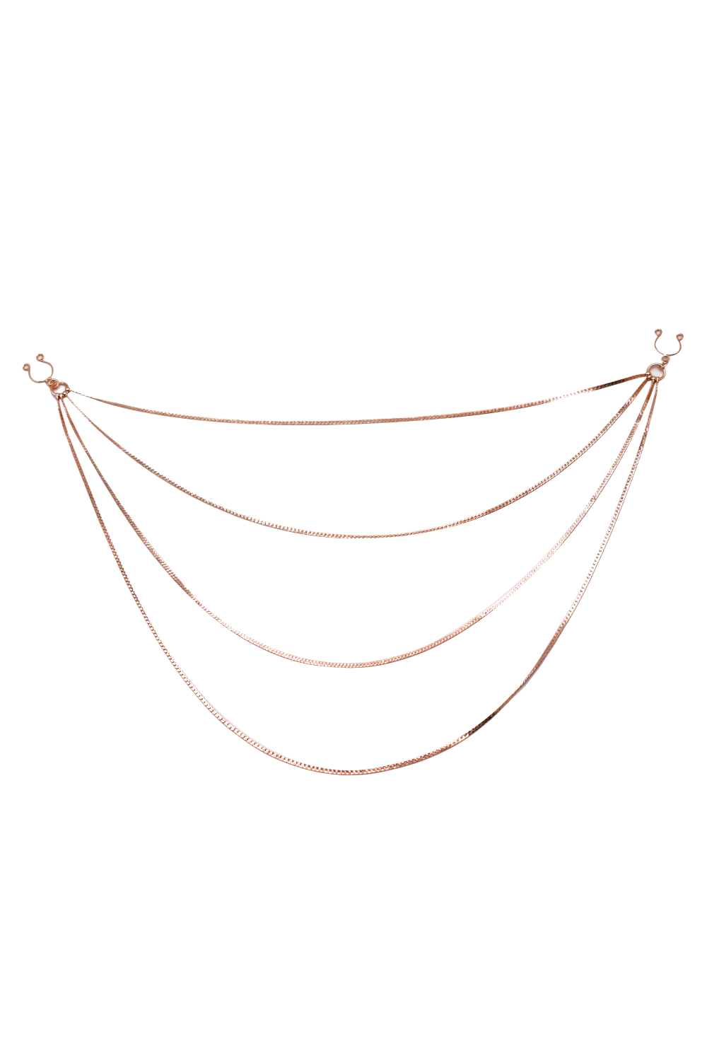 bijou pinces tétons avec 4 chainettes doré rose - Be Lily accessories