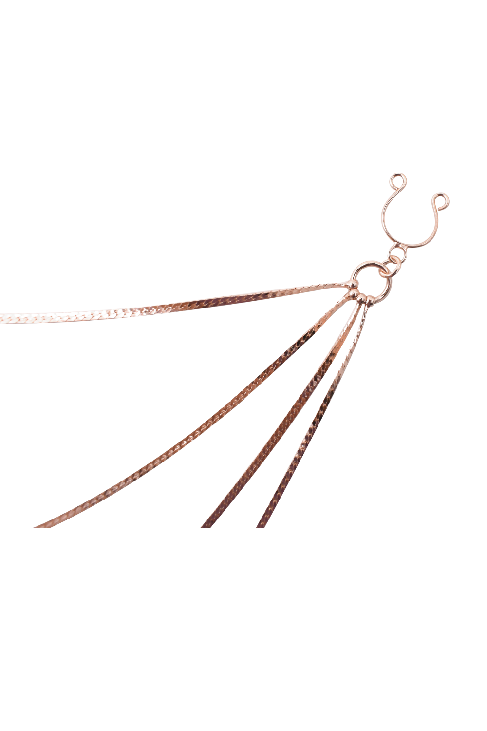 bijou pinces tétons avec 4 chainettes doré rose - Be Lily accessories