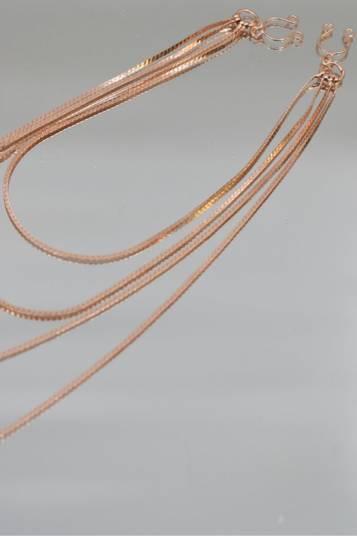 bijou pinces tétons avec 4 chainettes doré rose - Be Lily accessories