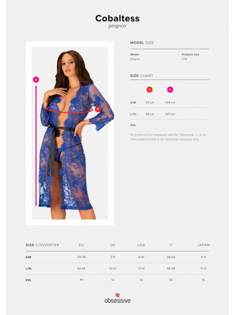 Cobaltess Peignoir - Bleu