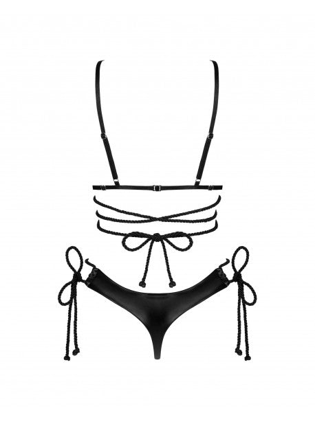 Cordellis ensemble ouvert - Noir wetlook