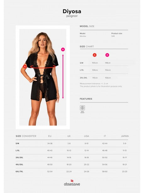 Diyosa Peignoir - Noir