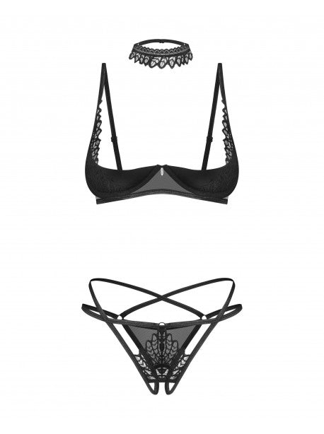 Donarella ensemble ouvert 3 pièces - Noir NP