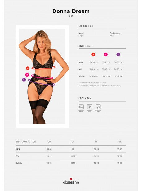 Donna Dream ensemble 3 pièces - Noir