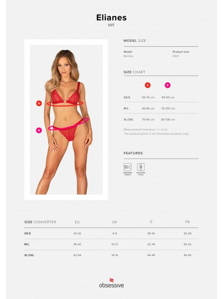 Elianes ensemble 2 pièces - Rouge