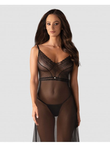 Estiqua nuisette longue - Noir